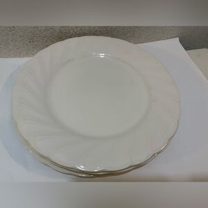 (4) NIKKO TABLEWARE blossom time white satin DINNER PLATE 10 3/4"